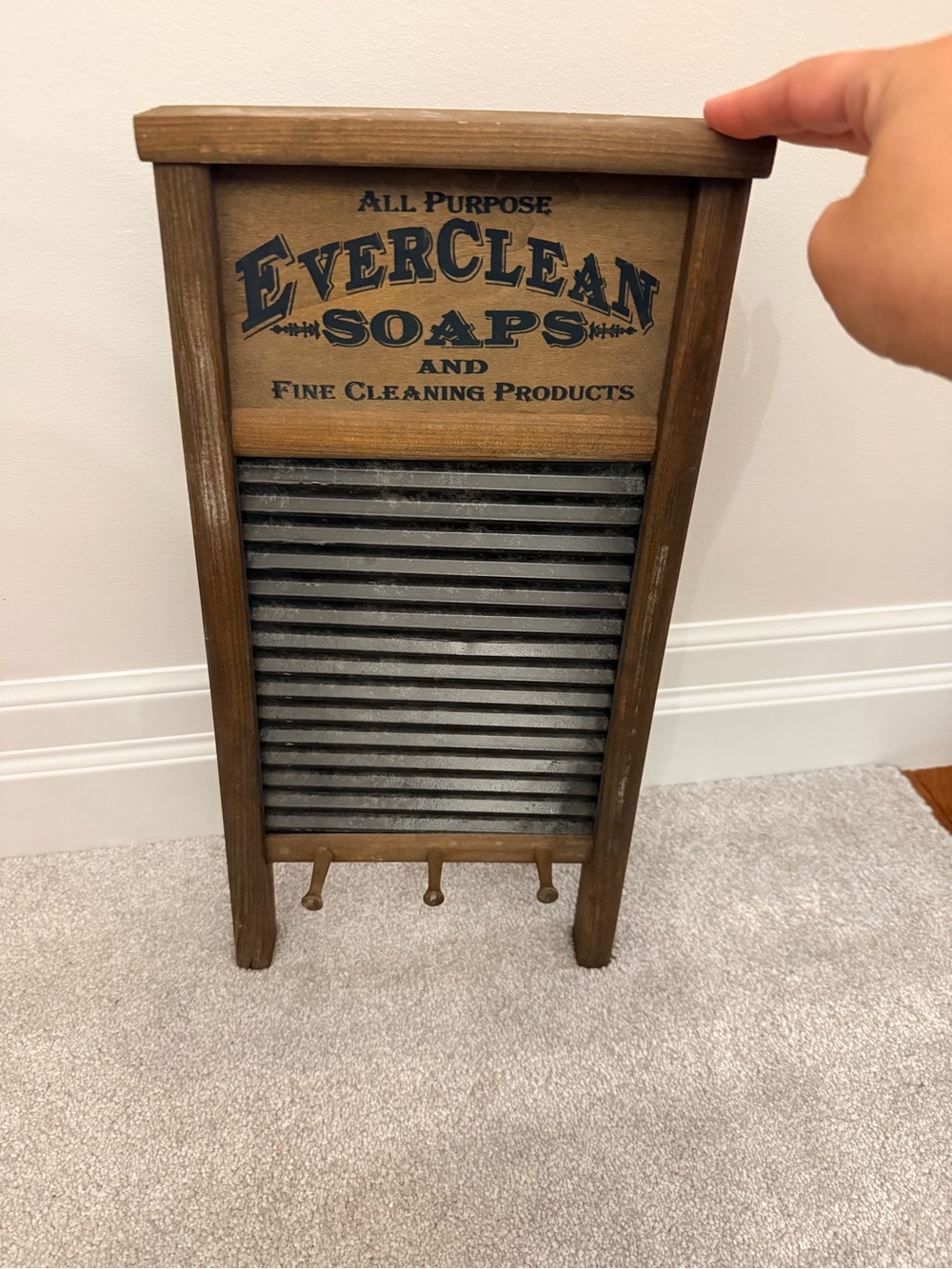 Wooden Decorative Washboard - Brown